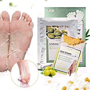 Exfoliating Foot Mask Y.F.M 1 Pair Feet Mask & Cream, Remove Calluses and Dead Skin Cells in 7 days, Foot Cream Moisturizes, Repairs and Delay the Growth of Horniness