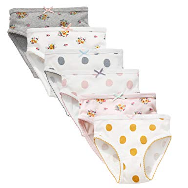benetia Girls' Underwear Soft Cotton 6-Pack