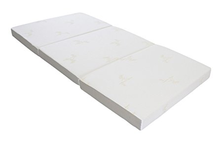 Milliard Tri Folding Mattress Queen, with Ultra Soft Removable Cover and Non-Slip Bottom (Queen)