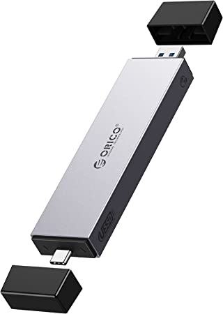 ORICO M.2 NVMe SATA SSD Enclosure Adapter Tool-Free, 10Gbps USB C 3.2 Gen2 PCIe NVMe M-Key, 6Gbps M2 NGFF SATA (B M Key), Aluminum M2 Case Support UASP for 4TB SSD Size 2230/2242/2260/2280- M2PJN