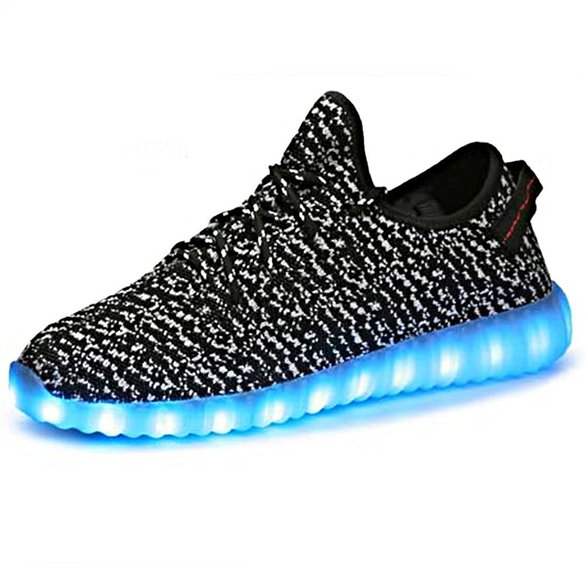JustCreat 7 Colors LED Luminous Unisex Sneakers Men & Women USB Charging Light Colorful Glowing Leisure Shoes Sprot Shoes