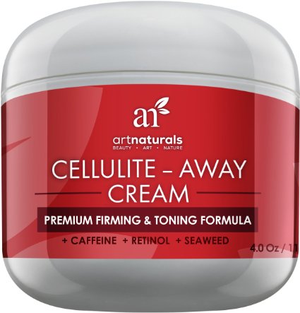 Art Naturals Cellulite Away Treatment Cream - Contains Proven Anti Cellulite Retinol, Caffeine, & Seaweed - Best Body Firming, Tightening & Toning - Erase Dimples from Legs, Arms, Stomach & Buttocks