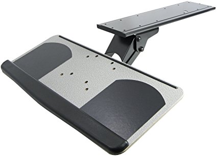 VIVO Adjustable Computer Keyboard & Mouse Platform Tray Ergonomic Under Table Desk Mount Drawer (MOUNT-KB01)