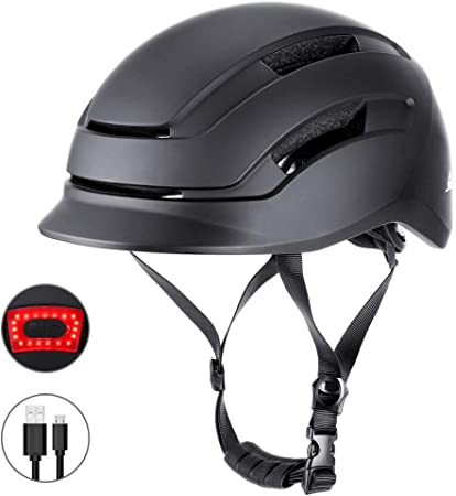 SKL Adult Bike Helmet Cycling Helmet with Rear Light for Urban Commuter Adjustable Size for Adult Men Women