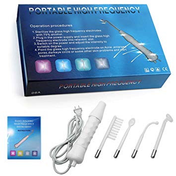 High Frequency Machine, Fortech Portablet Updated Wrinkles Remover Beauty Therapy Puffy Eyes Body Care Facial Machine for Women