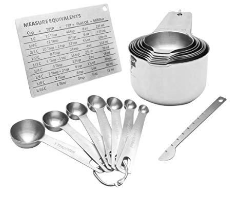 Measuring Cups & Spoons Stainless Steel 16 pcs.