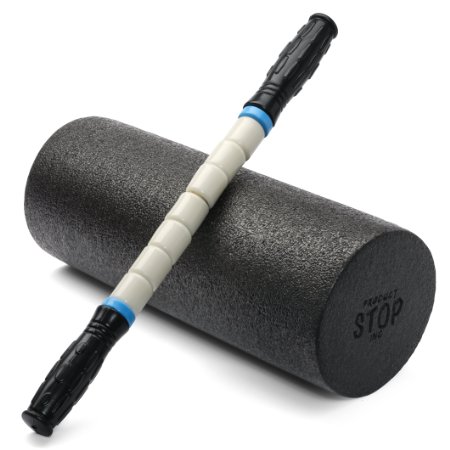 Exercise Foam Roller - Professional Grade High-Density Incorporates Unique 2 In 1 Trigger-Point Design - Massages Soothes Refreshes And Invigorates - Fits Conveniently Inside Your Sports Bag
