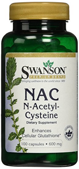 Swanson N-Acetyl Cysteine 600 mg 100 Caps 2 Pack