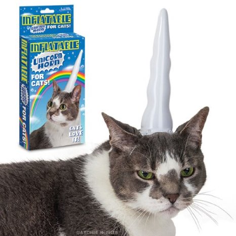 Accoutrements Inflatable Unicorn Horn for Cats