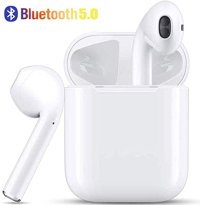 Wireless Earbuds Bluetooth Earbuds Bluetooth Headset [24-Hour Charging case] 3D Stereo IPX5 Waterproof pop-up Window Automatic Pairing Headset Fast Charging, Compatible with Apple Airpods Earbuds