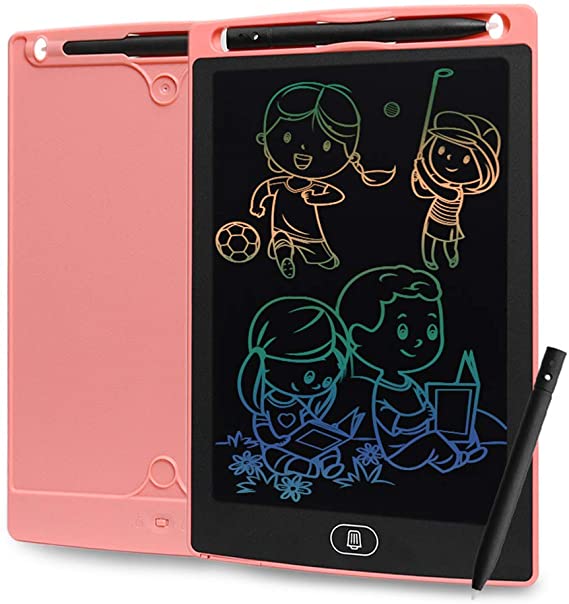 BTGGG Colorful LCD Writing Tablet, 8.5 Inch Electronic Doodle Pads with Lock Function for Kids, Doodle Board and Drawing Board for Adults at Home, School and Office (Pink)