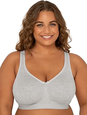 Fruit of the Loom Fit for Me Women's Plus-Size Wireless Cotton Bra, Available in Multi Packs!