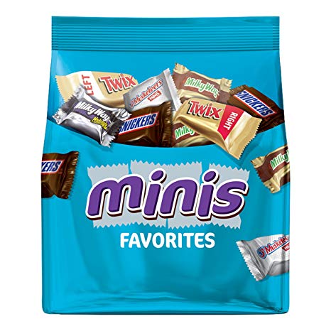 Mars Chocolate Favorites Minis Size Candy Bars Assorted Variety Mix Bag, 8.9 Oz