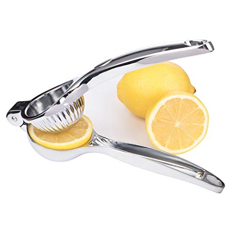 Manual Lemon Squeezer, MIU COLOR Stainless Steel Juice Extractor, Heavy Duty, High Strength, Premium Metal Single Press Hand Lime Citrus Orange Fruit Juicer, Easy To Use and Clean