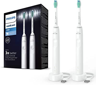 Philips Sonic Electric Toothbrush 3100 Series, White