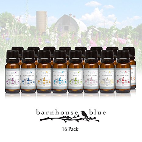 Barnhouse 16 Pack - HoneydewMelon,Mango,SweetPea,Pineapple,Strawberry,Watermelon,Trop.Passionfruit,BubbleGum,Blueberry,Apple,Chocolate,Plumeria,BabyPowder,OceanBreeze,MountainRain,Lilac Lilies