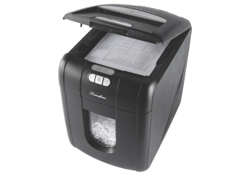 Swingline Auto Feed Paper Shredder, 100 Sheets, Super Cross-Cut, 1-2 Users, Stack-and-Shred 100X (1757571)