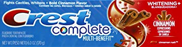 Crest Complete Toothpaste Whitening Cinnamon Expressions 6 oz