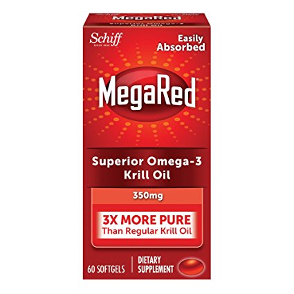 MegaRed Omega 3 Krill Oil 350mg Supplement, 60 ea