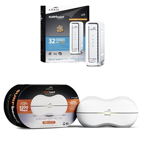 ARRIS SURFboard SB6190 DOCSIS 3.0 Cable Modem & ARRIS SURFboard AC3200 Wi-Fi Router