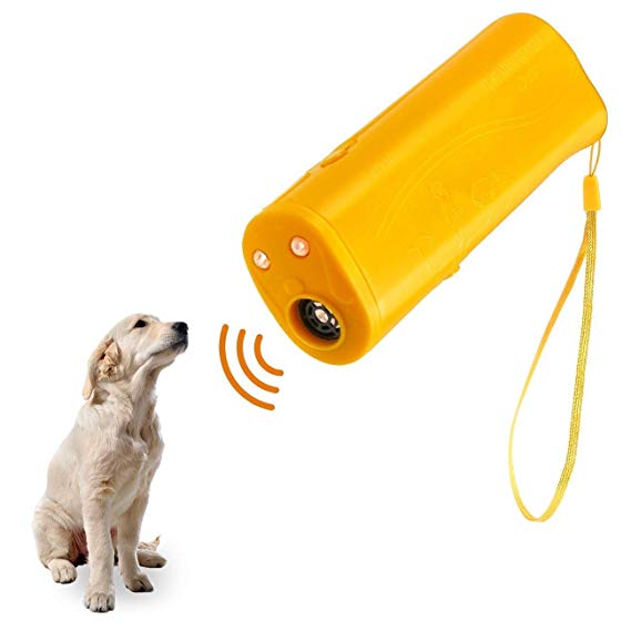 Ultrasonic Dog Repeller Trainer Device 3 in 1 Anti Barking Stop Bark Handheld Dog Training Device