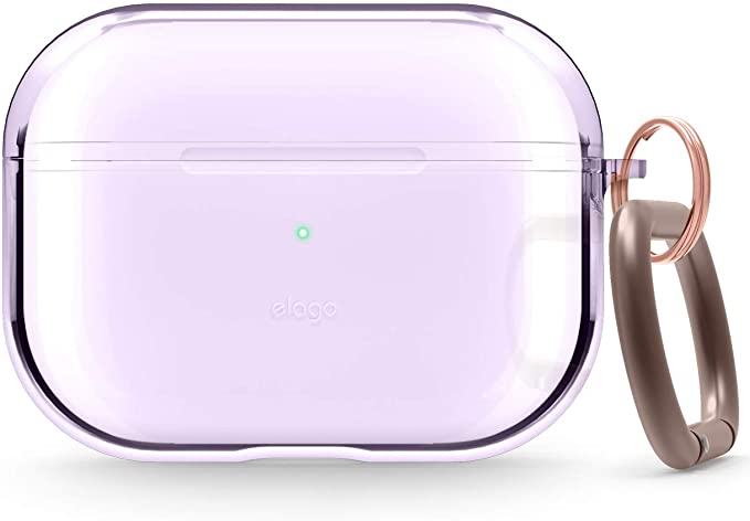 elago Protective Clear Case Designed for Apple AirPods Pro Case [Lavender]