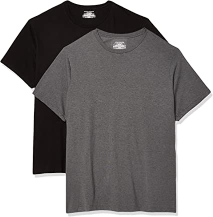 Amazon Essentials Men's Big & Tall 2-Pack Short-Sleeve Crewneck T-Shirt fit by DXL