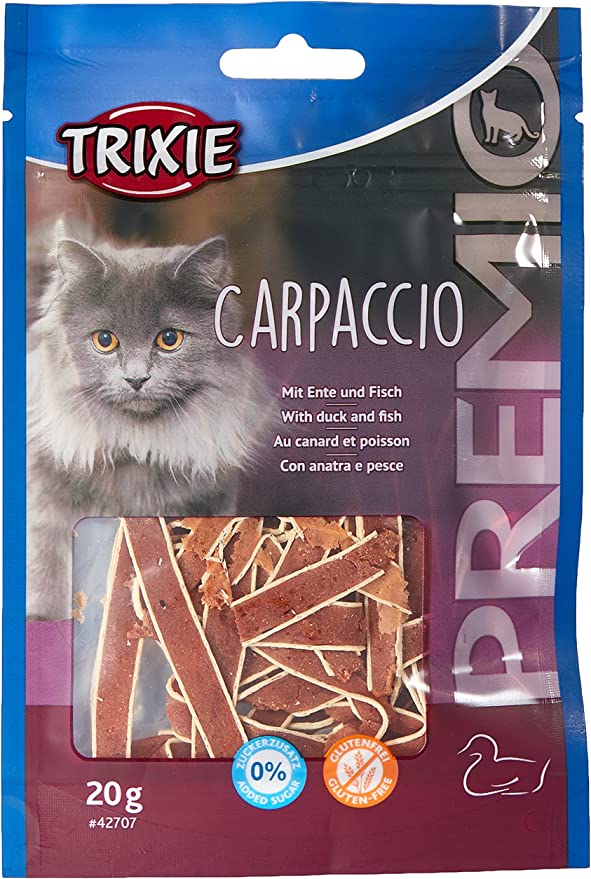 TRIXIE Snack PREMIO Carpaccio con Pato y Pescado, 20 g, Gato