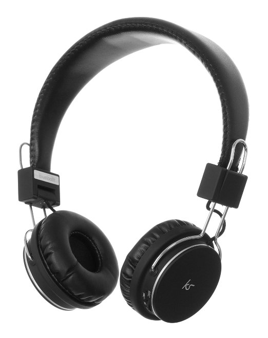 KitSound KSMHDTBK KitSound Manhattan Bluetooth Over-Ear Headphones with Mic Compatible with Smartphones, Tablets and MP3 Devices - Black