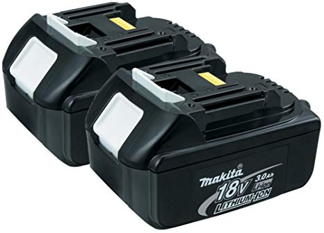 Makita BL1830-2 18V 3.0 Amp Hour Lithium Ion Battery Twin Pack w/ STAR Protection and Extreme Temperature Performance