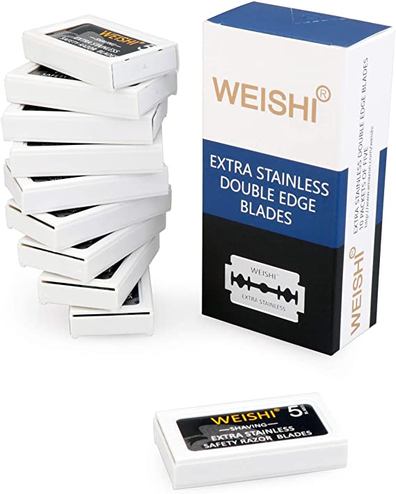 Weishi Extra Stainless Double Edge Safety Razor Blades 50 Blades
