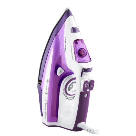 ZZ ES322-P 1500-Watt Steam Iron with Stainless Steel Soleplate, Purple