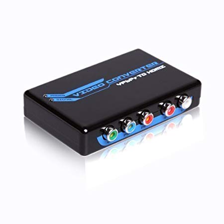 TNP Products RCA Component 5RCA RGB YPbPr to HDMI Converter Adapter Analog to Digital HDMI v1.3 1080P 720P HDCP Video Audio Adaptor Box for TV HDTV, Bluray, DVD, PS4, PS3, Xbox One, 360, Wii, Roku