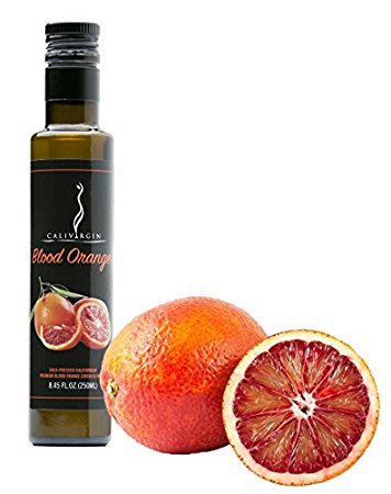 Calivirgin Blood Orange Flavor-Crushed Olive Oil - 100% Natural Fresh Flavor, No Additives or Preservatives - Organically and Sustainably Grown in California (8.45 Fl.Oz. / 250ML)