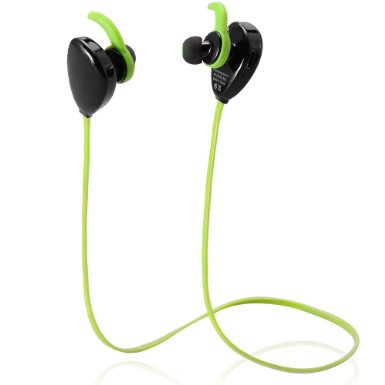 Bluetooth Headphones, Dealgadgets Noise Isolating V4.1 Wireless Stereo Running/Gym/Exercise Bluetooth Earbuds Sports Headsets with Mic for Iphone,Ipad,Samsung,or Other Bluetooth Enabled Devices,Green
