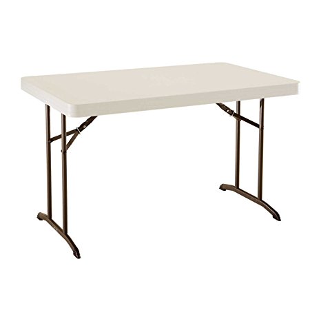 Lifetime 22645 Commercial Folding Table, 4 Feet, Almond