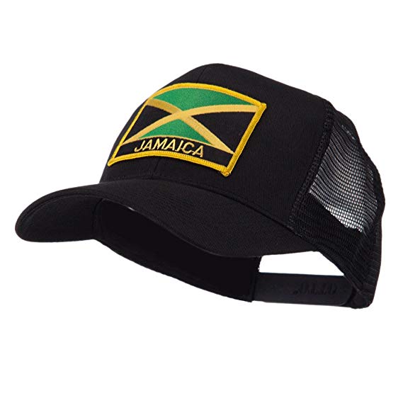 North and South America Flag Letter Patched Mesh Cap