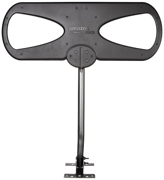 AmazonBasics Amplified Indoor/Outdoor TV Antenna - 60 Mile Range