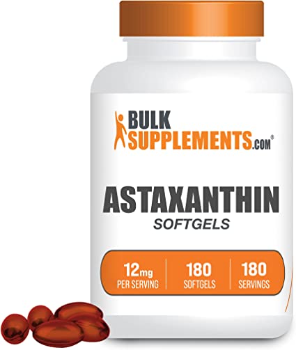 BULKSUPPLEMENTS.COM Astaxanthin 12mg Softgels - Antioxidants Supplement for Eye and Joint Health - Astaxanthin Supplements - 180-Day Supply (6-Month Supply) (180 Softgels)