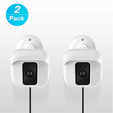 Blink XT Camera Wall Mount Bracket ,Weather Proof 360 Degree Protective Adjustable Indoor Outdoor Mount and Cover for Blink XT Home Security Camera System Anti-Sun Glare UV Protection (White(2 Pack))