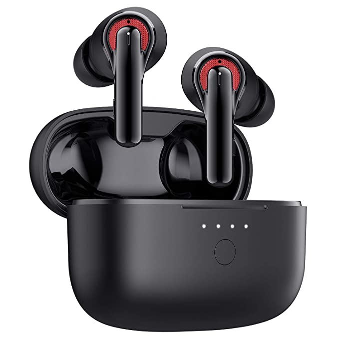 Tribit Wireless Earbuds, Qualcomm QCC3040 Bluetooth 5.2, 4 Mics CVC 8.0 Call Noise Reduction 50H Playtime Clear Calls Volume Control True Wireless Bluetooth Earbuds, FlyBuds C1