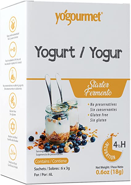 Yogourmet Freeze Dried Yogurt Starter, 1 ounce box (Pack of 6)