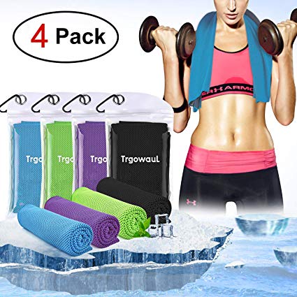 Trgowaul Cooling Towels, 40 x 12 Inches, Ice Towel, Soft Breathable Chilly Towels, Microfiber Towel for Yoga, Sport, Running, Gym, Workout,Camping, Fitness, Workout