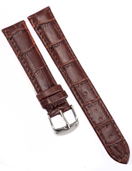 AMPM24 18mm Watch Band Brown Pu Leather Strap Belt Replacement Unisex Watchband WB1810