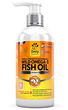 Zesty Paws Wild Omega 3 Fish Oil - for Small Dogs & Cats - Antarctic Krill & Wild Caught Alaskan Pollock - EPA & DHA for Hip & Joint Support Supplement   Anti Itch Relief Skin & Coat Care Treatment
