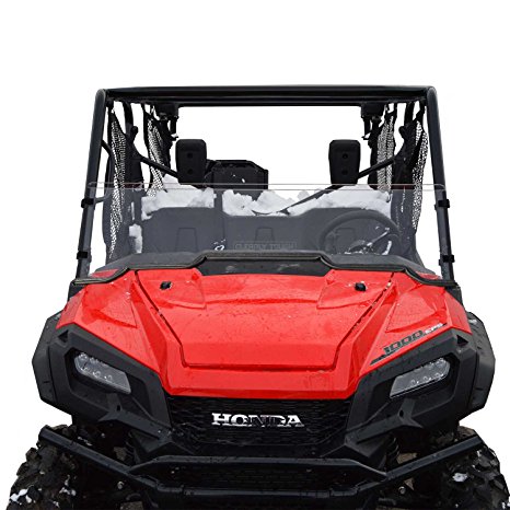 Honda Pioneer 1000 Half Fixed Scratch Resistant UTV Windshield. The ultimate in SxS versatility! Easy on and off. No tools needed!Premium poly w/ Hard CoatMade in America!!