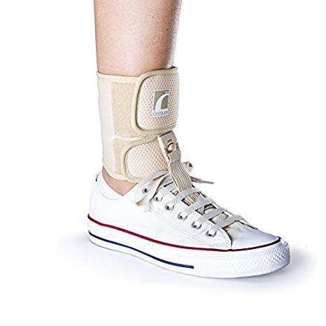 Ossur Foot-Up Drop Foot Brace - Orthosis Ankle Brace Support Comfort Cushioned Adjustable Wrap (Medium, Beige)