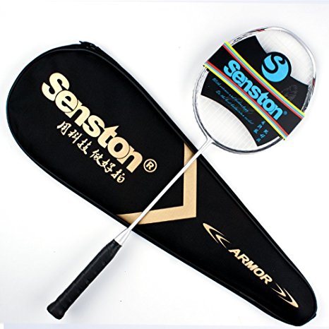 Senston N80 Graphite Single High-grade Badminton Racquet,Carbon Fiber Badminton Racket,Including Badminton Bag