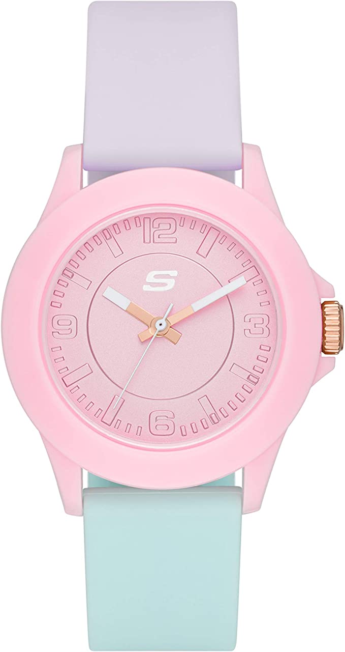 Skechers Women's Rosencrans Mid Quartz Plastic and Silicone Casual Sports Watch