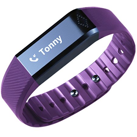 Activity Tracker,Toprime®Touch Screen Sleeping monitor Moveless Reminder Display for Fitness Tracker Smart Bracelet with Multiple Function,Purple